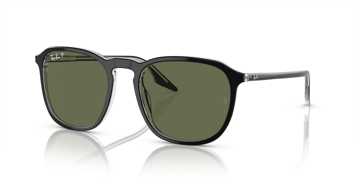 Ray-Ban0RB2203 919/58 52 Black On Transparent/ Green 52 / Crystal / Acetate / Acetate