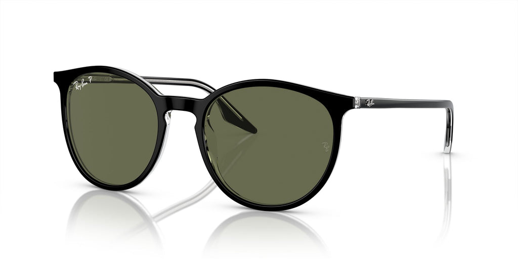 Ray-Ban  0RB2204F 919/58 54 Black On Transparent/ Green 54 / Crystal / Acetate / Acetate
