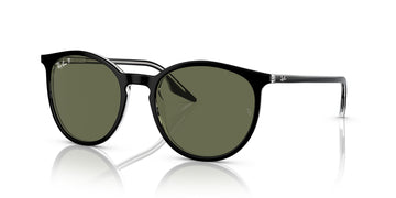 Ray-Ban  0RB2204F 919/58 54 Black On Transparent/ Green 54 / Crystal / Acetate / Acetate