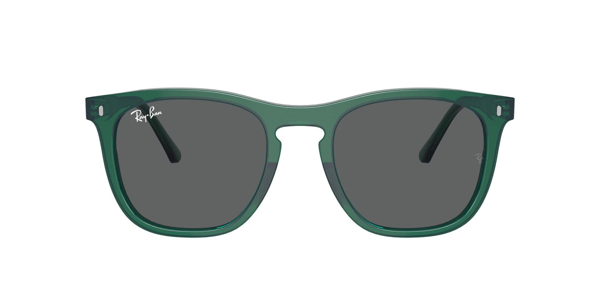 Ray-Ban0RB2210F 6615B1 53 Transparent Green/ Dark Grey - Blue Star Eyewear