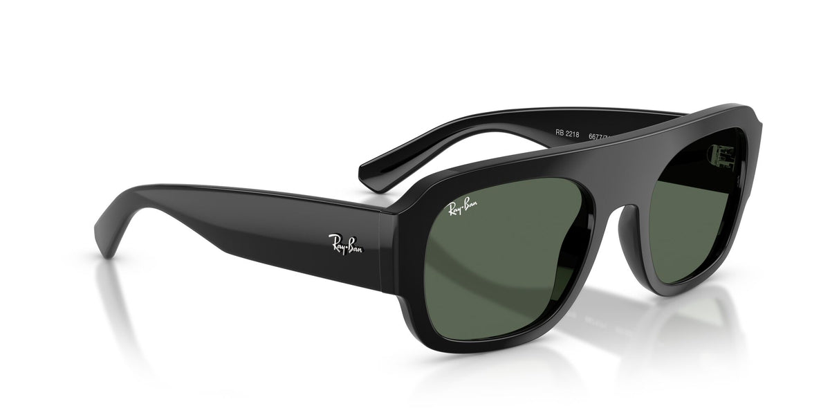 Ray Ban 0RB2218 667771 55 Black/ Dark Green