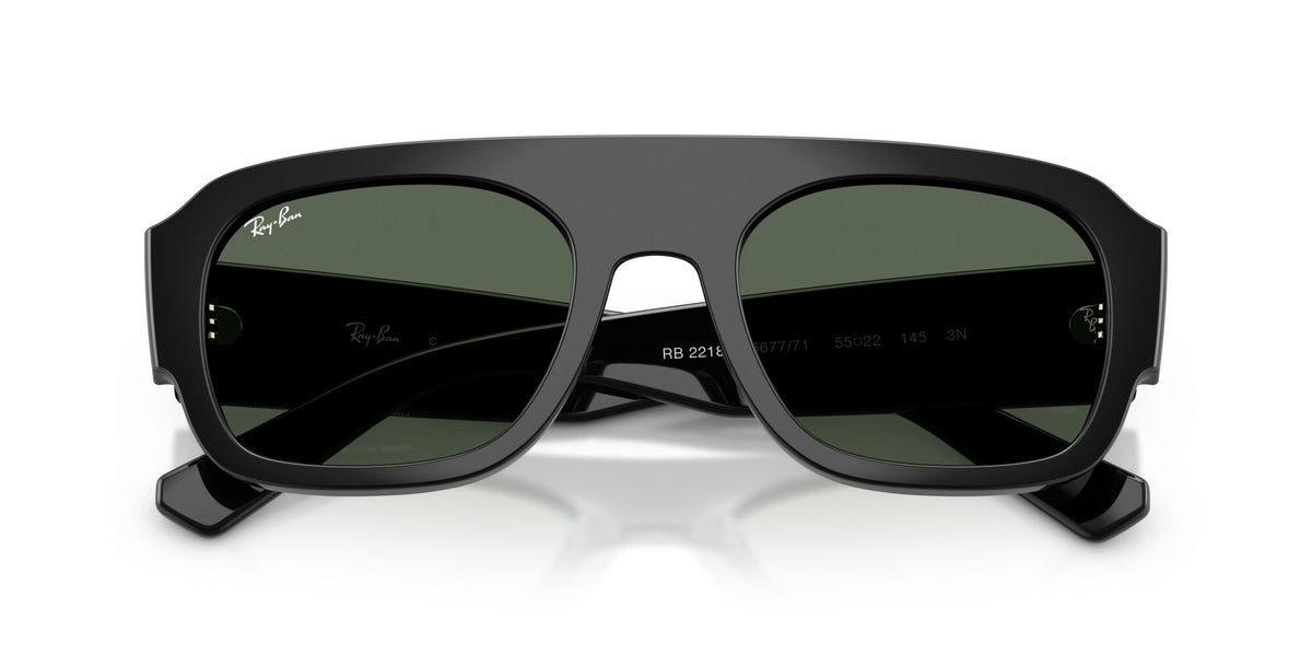 Ray Ban 0RB2218 667771 55 Black/ Dark Green