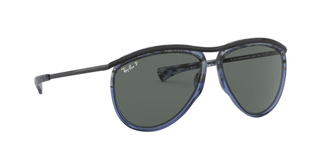 Ray-Ban Olympian Aviator 0RB2219 128802 59 Blue Gradient Havana/ Blue/Silver 59 / Crystal / Metal