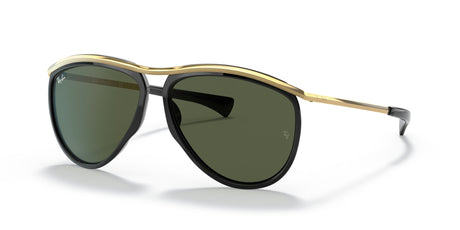 Ray-Ban Olympian Aviator 0RB2219 901/31 59 Black/ Green 59 / Crystal / Metal / Metal