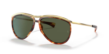 RB 2219 Ray-Ban Olympian Aviator Striped Havana / Green Classic G-15 59 59 / Crystal / Metal / Metal