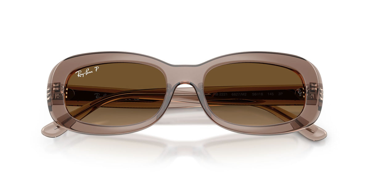 Ray Ban 0RB2221 6827M2 56 Brown/ Gradient Brown Polarized