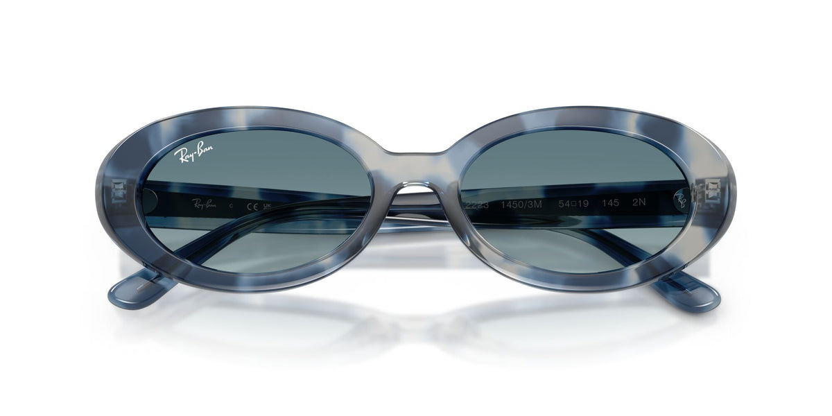 Ray-Ban 0RB222314503M54 Opal Blue Havana/ Blue Gradient Grey