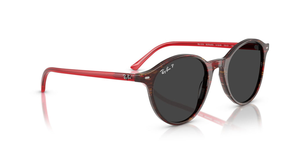 Ray-Ban Bernard 0RB2230 141948 51 Transparent Shade Fantasy Red/ Polarised Black