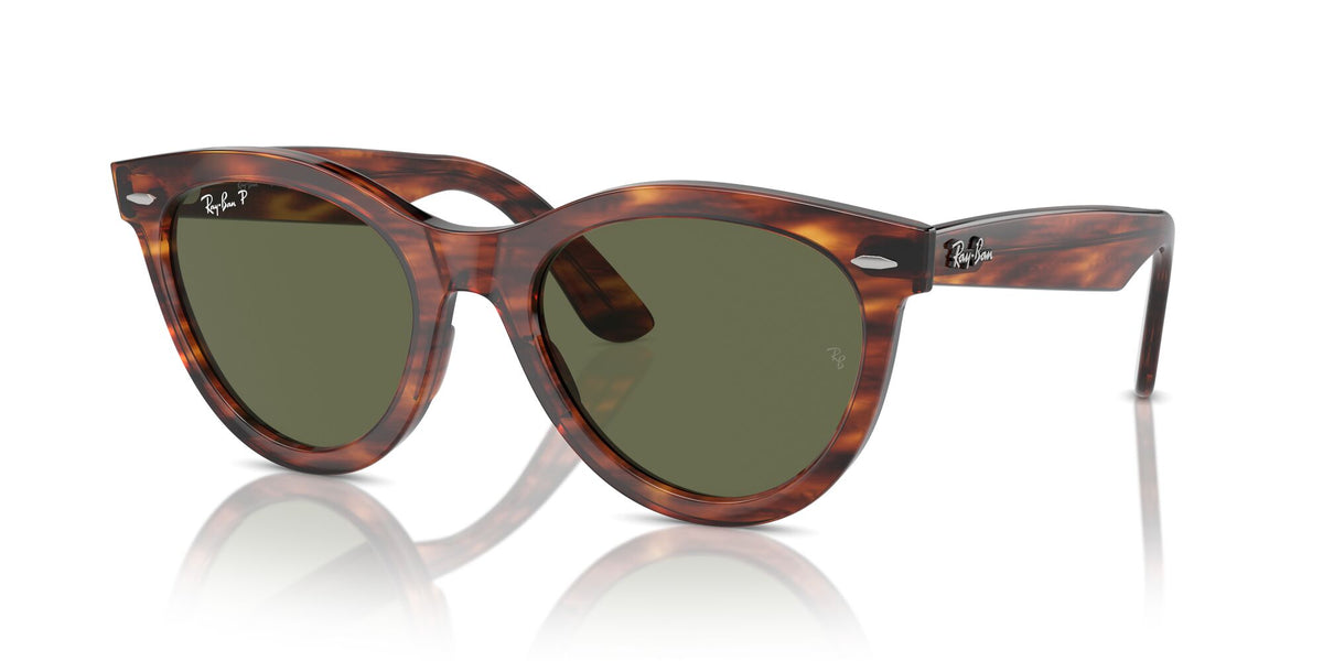 Ray-Ban Wayfarer Way 0RB2241F 954/58 54 Striped Havana/ Green