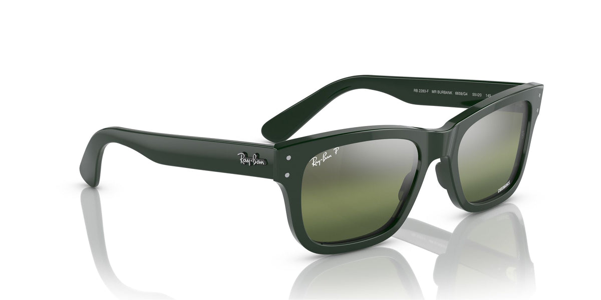 RB 2283F Ray-Ban Mr Burbank Green / Green 55 55 / Crystal / Acetate / Acetate