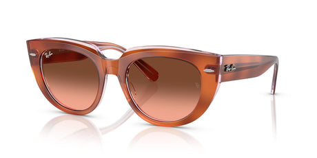 Ray-Ban Doreen 0RB2286F 1415A5 52 Red Havana On Transparent Multicolour/ Pink Gradient Brown