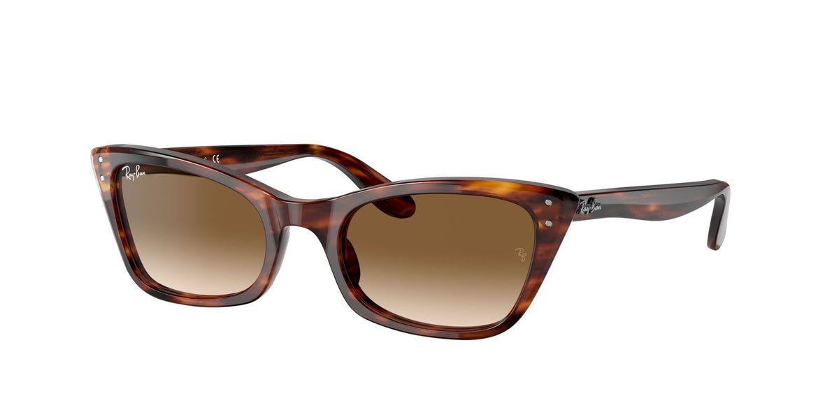 Ray-Ban Lady Burbank 0RB2299 954/51 55 Striped Havana/ Clear/Brown 55 / Crystal / Acetate / Acetate