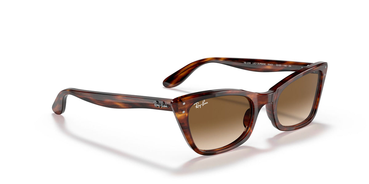 Ray-Ban Lady Burbank 0RB2299 954/51 55 Striped Havana/ Clear/Brown 55 / Crystal / Acetate / Acetate