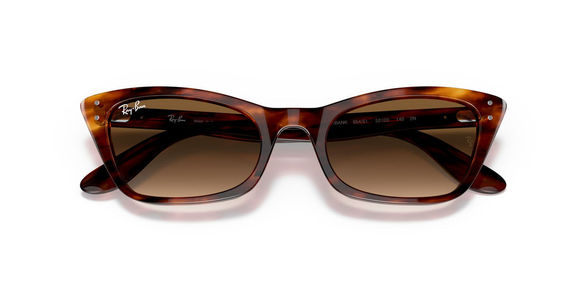 Ray-Ban Lady Burbank 0RB2299 954/51 55 Striped Havana/ Clear/Brown 55 / Crystal / Acetate / Acetate