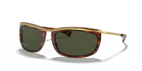 Ray-Ban Olympian I 0RB2319 954/31 62 Striped Havana/ Green 62 / Crystal / Metal / Metal