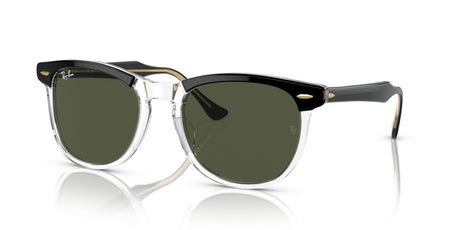 Ray-Ban Eagleeye 0RB2398F 129431 53 Black On Transparent/ Green 53 / Crystal / Acetate / Acetate