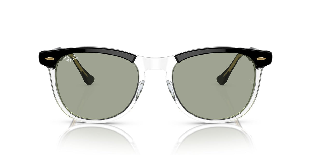 Ray-Ban Eagleeye 0RB2398 1294GJ 56 Black On Transparent/ Clear/Green 56 / Crystal / Acetate / Acetate