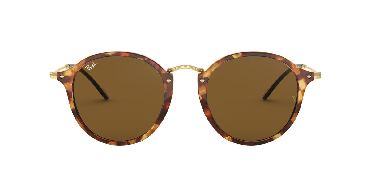Ray-Ban Round 0RB2447 1160 49 Brown Havana/ Brown - Blue Star Eyewear