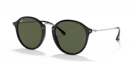 Ray-Ban Round 0RB2447 901 49 Black/ Green 49 / Crystal / Acetate / Metal
