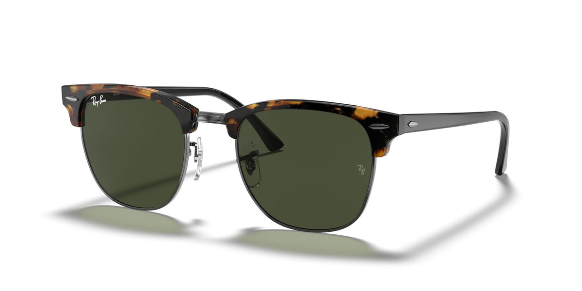 Ray-Ban Clubmaster 0RB3016 1157 51 Black Havana/ Green Classic G-15