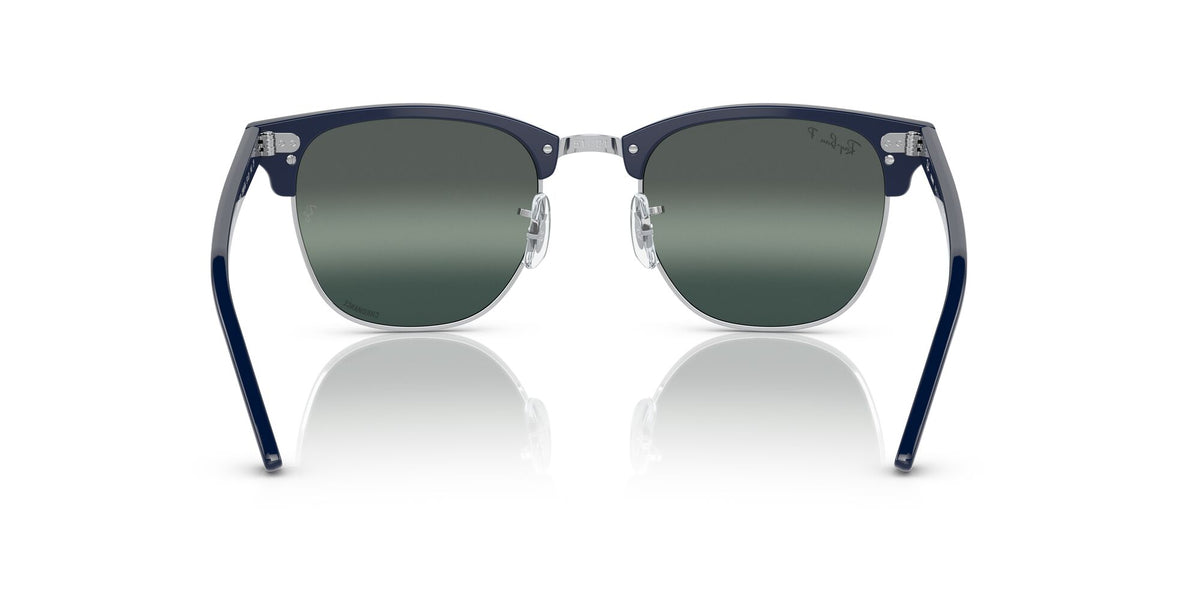 RB 3016F Ray-Ban Clubmaster Low Bridge Fit Blue On Silver / Silver/Blue 55 55 / Crystal / Acetate / Acetate