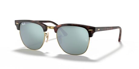 RB 3016 Ray-Ban Clubmaster Sand Havana On Arista /  Light Green Mirror Silver 51 51 / Crystal / Plastic