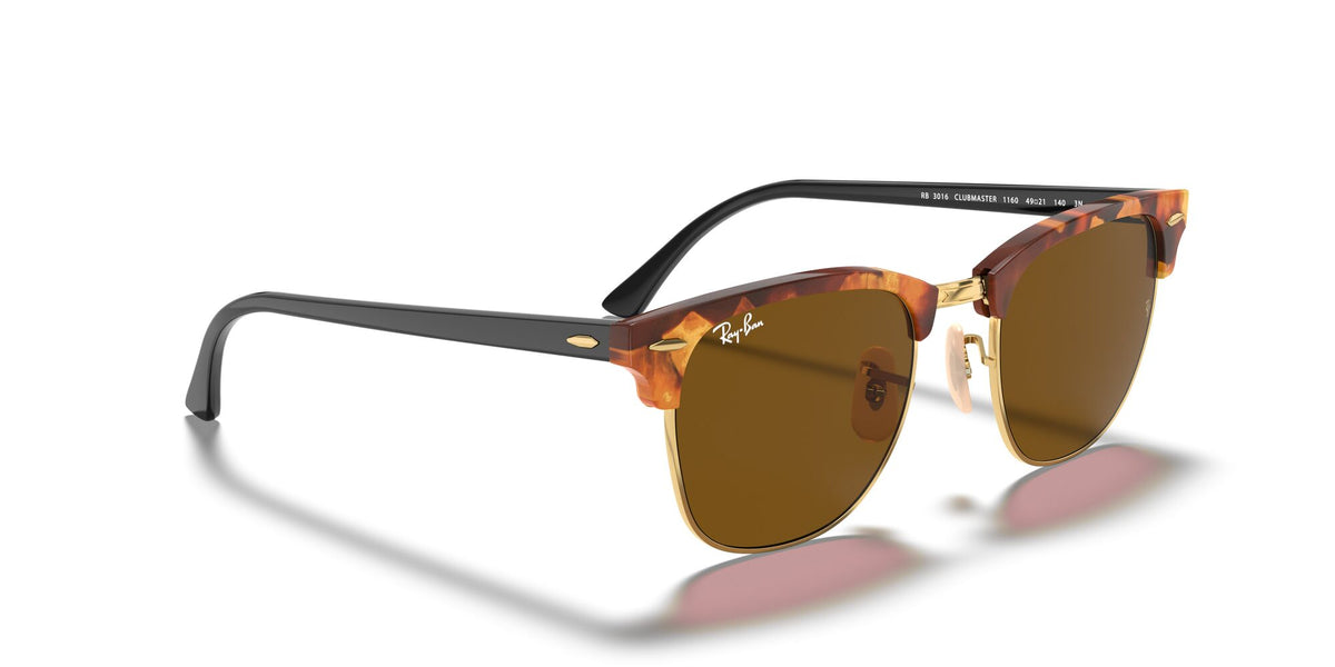 Ray-Ban 0RB3016 1160 51 Clubmaster Spotted Brown Havana/ Brown Lens