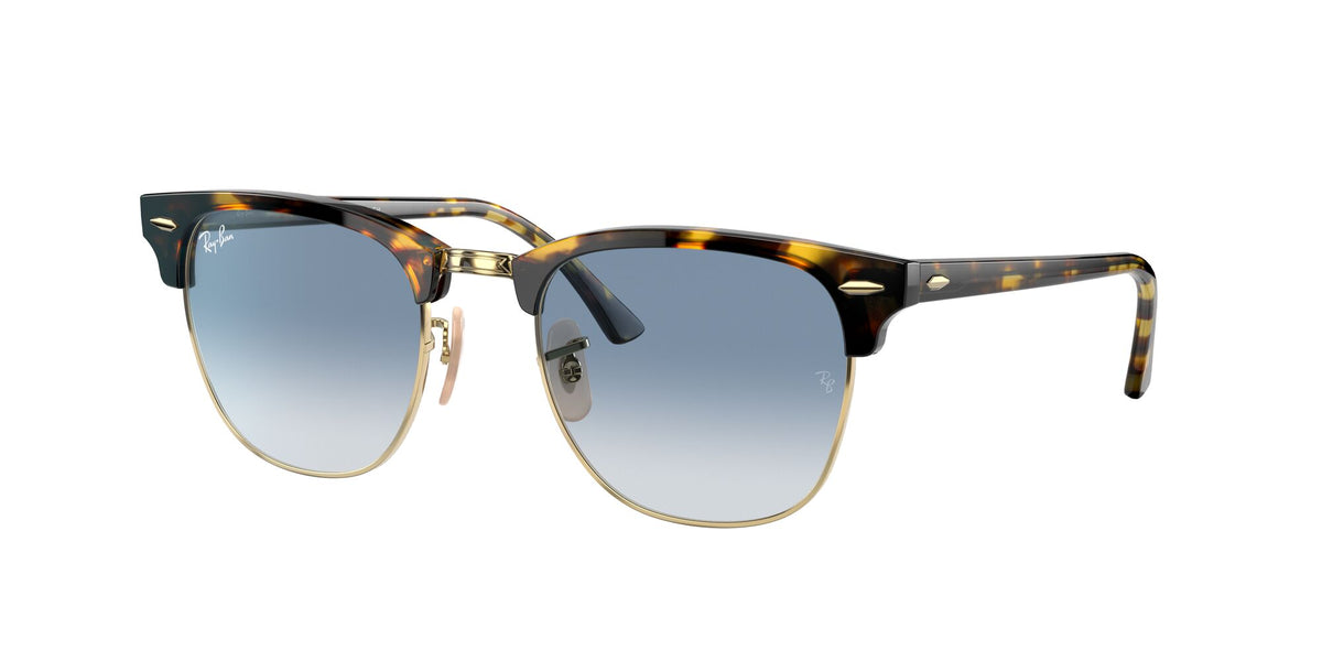 RB 3016 Ray-Ban Clubmaster Yellow Havana / Light Blue Gradient 51 51 / Crystal / Acetate / Acetate