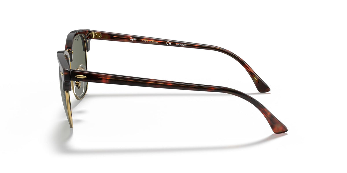 Ray-Ban Clubmaster 0RB3016 990/58 51 Tortoise On Gold/ Green 51 / Crystal / Acetate / Acetate