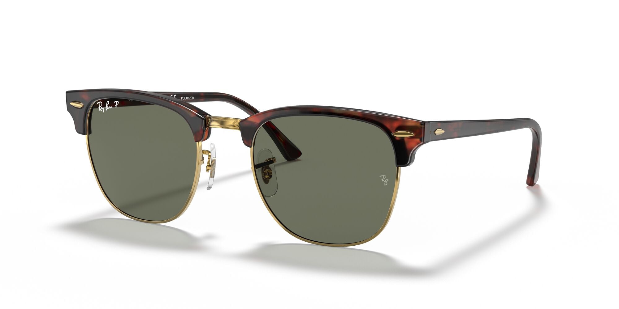 
                          Ray-Ban Clubmaster 0RB3016 990/58 51 Tortoise On Gold/ Green 51 / Crystal / Acetate / Acetate
                        