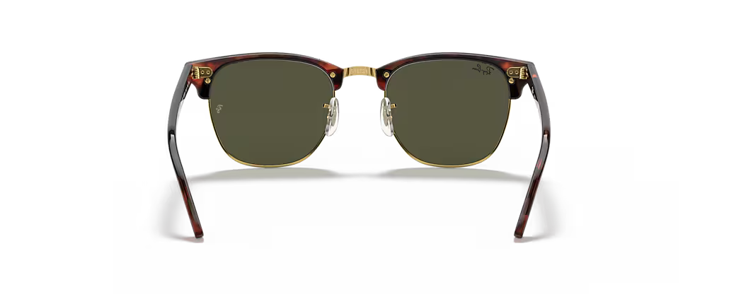 Ray-Ban Clubmaster 0RB3016 990/58 55 Tortoise On Gold/ Green - Blue Star Eyewear