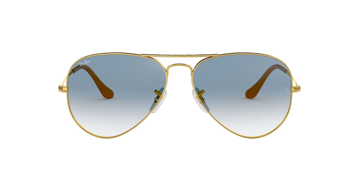 Ray-Ban Aviator 0RB3025 001/3F 58 Gold/ Light Blue - Blue Star Eyewear