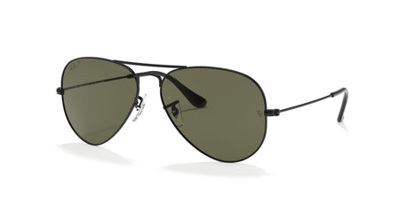 Ray-Ban Aviator 0RB3025 W3361 58 Black/ Green 58 / Crystal / Metal / Metal