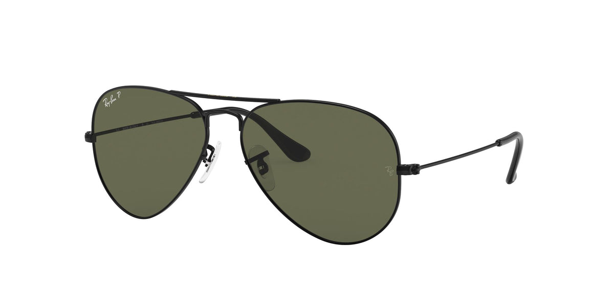 Ray-Ban Aviator 0RB3025 002/58 62 Black/ Green 62 / Crystal / Metal / Metal