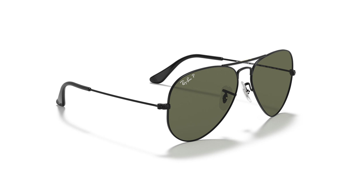 Ray-Ban Aviator 0RB3025 002/58 62 Black/ Green 62 / Crystal / Metal / Metal