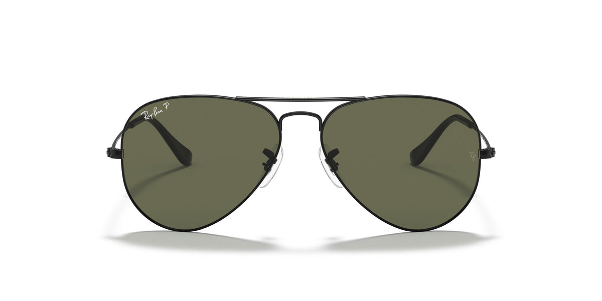 Ray-Ban Aviator 0RB3025 002/58 62 Black/ Green 62 / Crystal / Metal / Metal