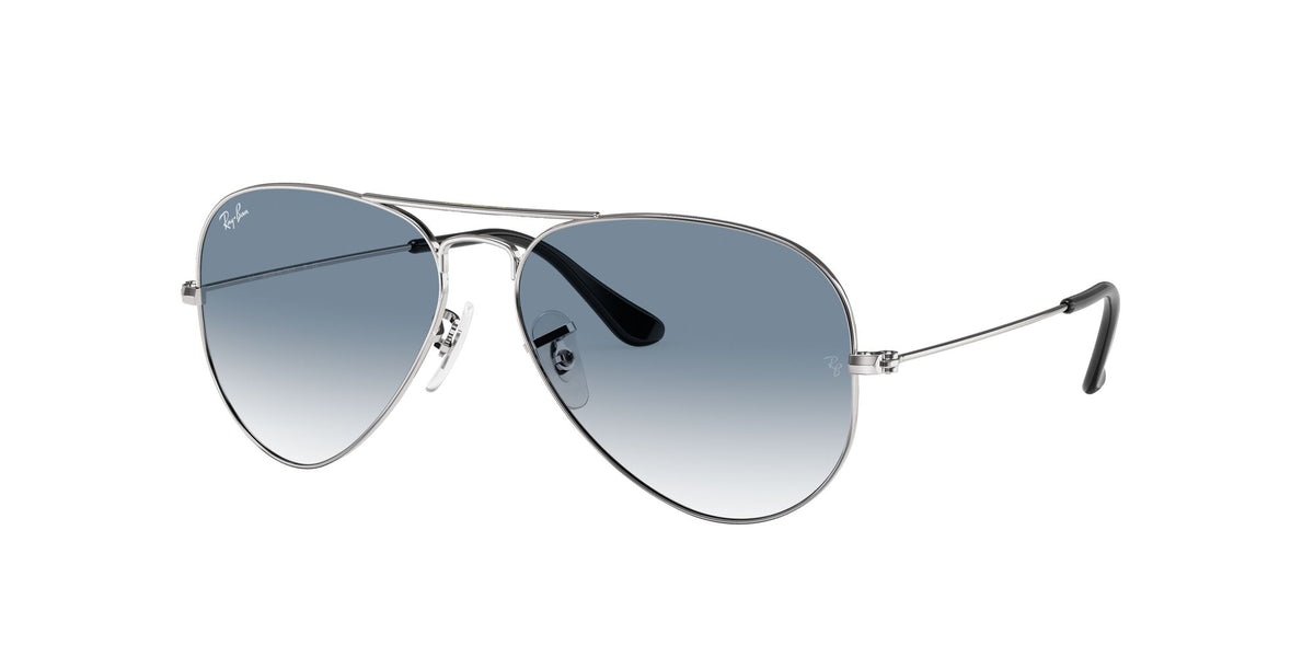 Ray-Ban Aviator 0RB3025 003/3F 58 Silver/ Light Blue Gradient 58 / Crystal / Metal / Metal