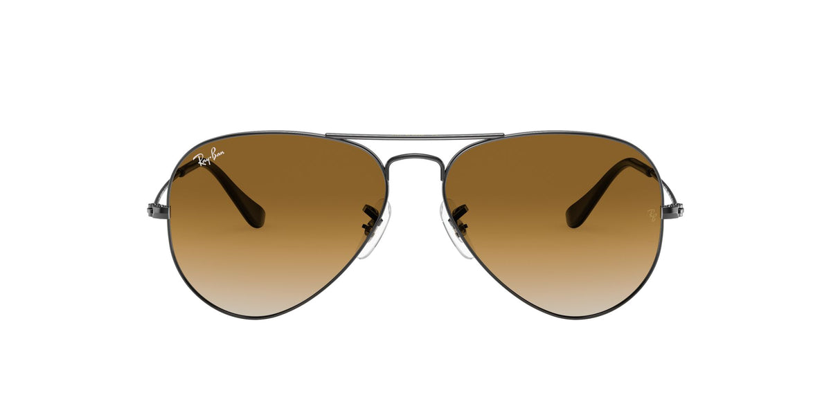 Ray-Ban Aviator 0RB3025 004/51 58 Gunmetal/ Light Brown Gradient 58 / Crystal / Metal / Metal