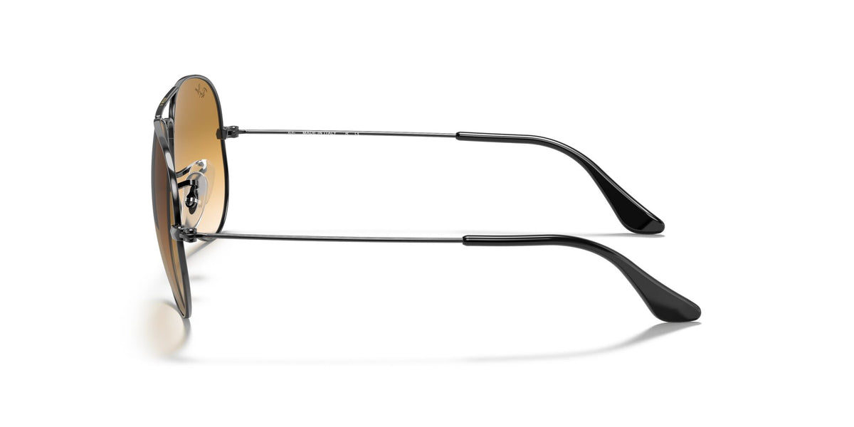 Ray-Ban Aviator 0RB3025 004/51 58 Gunmetal/ Light Brown Gradient 58 / Crystal / Metal / Metal