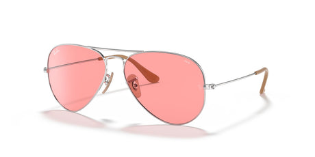 RB 3025 Ray-Ban Aviator Large Metal Silver /  Pink 55 55 / Crystal / Metal