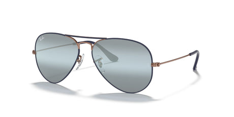 RB 3025 Ray-Ban Aviator Dark Blue / Blue Bi-Mirror Grey 58 58 / Crystal / Metal / Metal