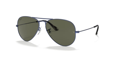 RB 3025 Ray-Ban Aviator Large Metal Sand Transparent Blue /  G-15 Green 55 55 / Crystal / Metal