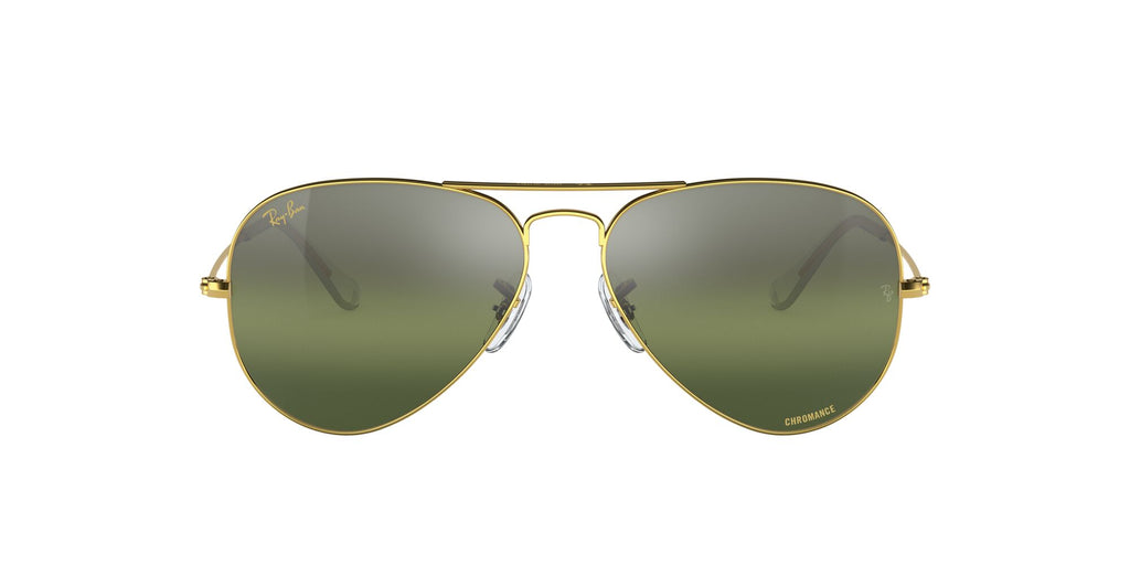 Ray-Ban Aviator 0RB3025 9196G4 58 Gold/ Silver/Green 58 / Crystal / Metal