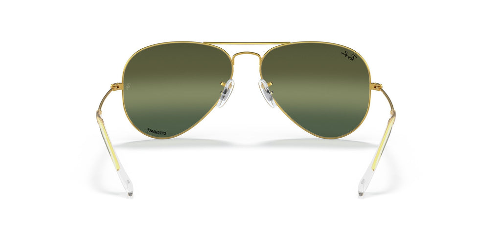 Ray-Ban Aviator 0RB3025 9196G4 58 Gold/ Silver/Green 58 / Crystal / Metal