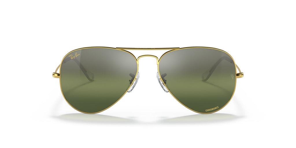 Ray-Ban Aviator 0RB3025 9196G4 58 Gold/ Silver/Green 58 / Crystal / Metal