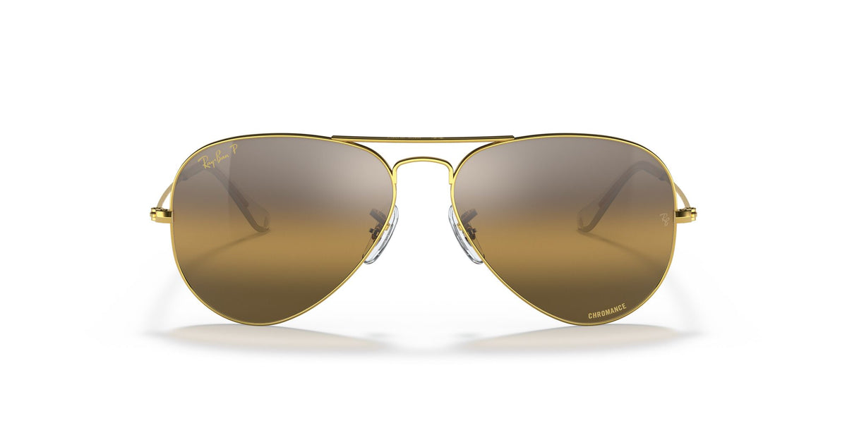 Ray-Ban Aviator 0RB3025 9196G5 55 Gold/ Silver/Brown 55 / Crystal / Metal / Metal