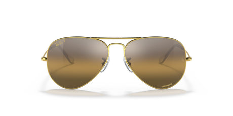 Ray-Ban Aviator 0RB3025 9196G5 62 Gold/ Silver/Brown