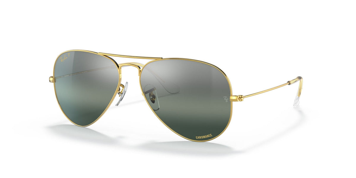 Ray-Ban Aviator 0RB3025 9196G6 55 Gold/ Silver/Blue 55 / Crystal / Metal / Metal