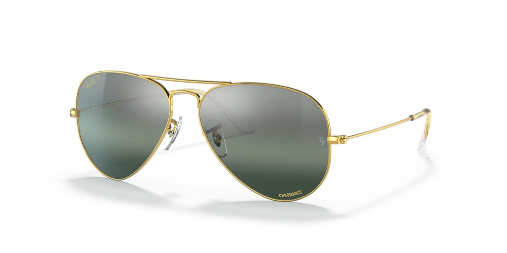 Ray-Ban Aviator 0RB3025 9196G6 58 Gold/ Silver/Blue 58 / Crystal / Metal / Metal