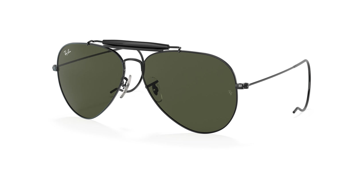 Ray-Ban Outdoorsman I 0RB3030 L9500 58 Black/ Green 58 / Crystal / Metal / Metal
